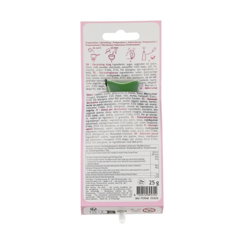 Stylo glaçage vert FunCakes Choco Writer