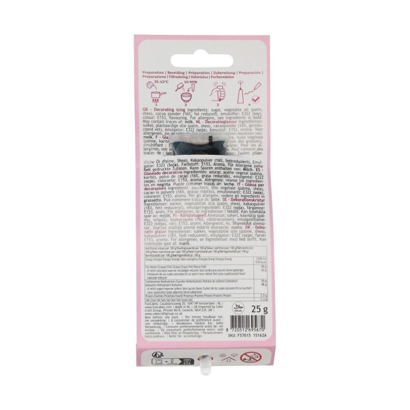 Stylo glaçage noir FunCakes Choco Writer
