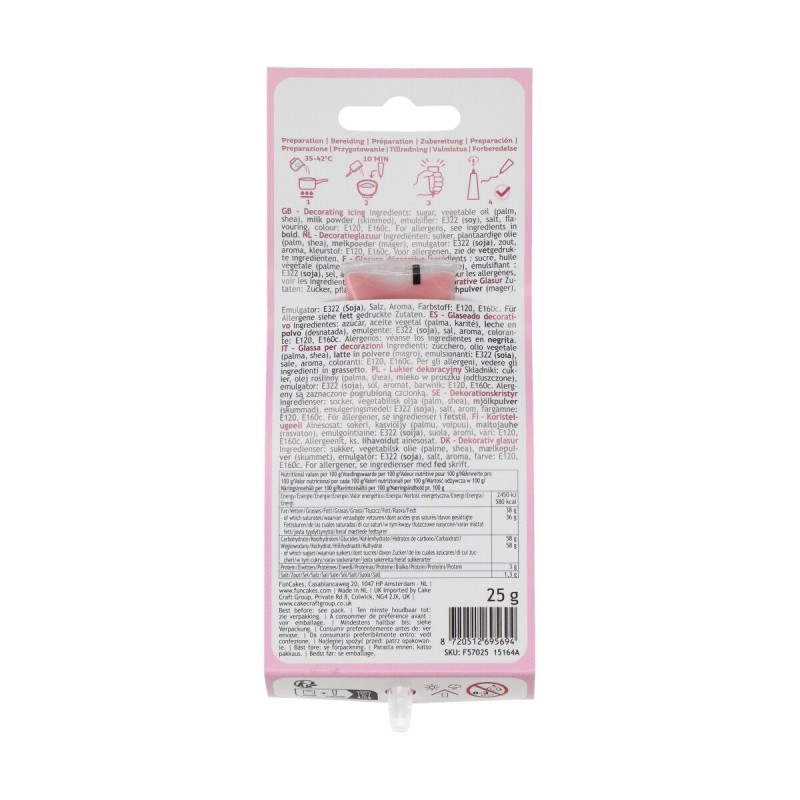 Stylo glaçage rose FunCakes Choco Writer
