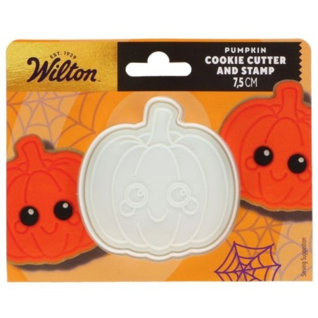 Emporte-pièce Citrouille Halloween avec tampon Wilton 7,5 cm – Biscuits et sablés Halloween