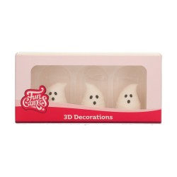 Décorations Fantômes 3D en sucre FunCakes – Décors comestibles Halloween pour gâteaux et cupcakes