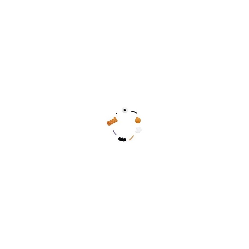 Medley Sprinkles Halloween PME 136 g – Décorations en sucre orange, noir et blanc pour gâteaux et cupcakes