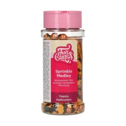 Sprinkle Medley Happy Halloween FunCakes 65 g – Décorations en sucre pour gâteaux et cupcakes Halloween