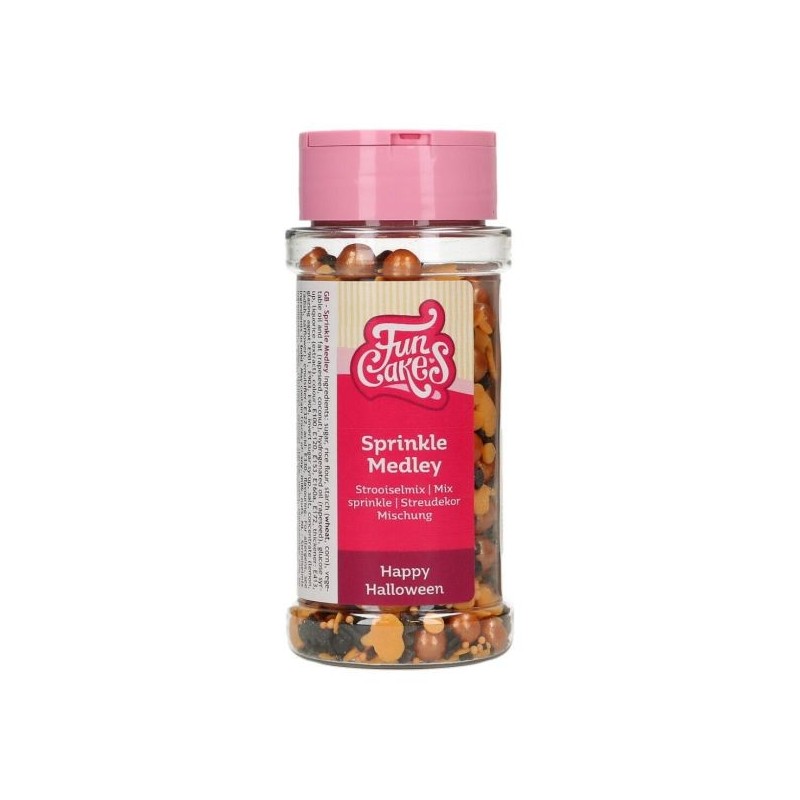 Sprinkle Medley Happy Halloween FunCakes 65 g – Décorations en sucre pour gâteaux et cupcakes Halloween