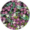 Sprinkle Medley Stylish Halloween FunCakes 65 g – Décorations en sucre violet, vert et noir pour gâteaux et cupcakes