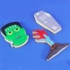 Set de 3 emporte-pièces Halloween PME – Frankenstein, cercueil et main de zombie pour biscuits et sablés