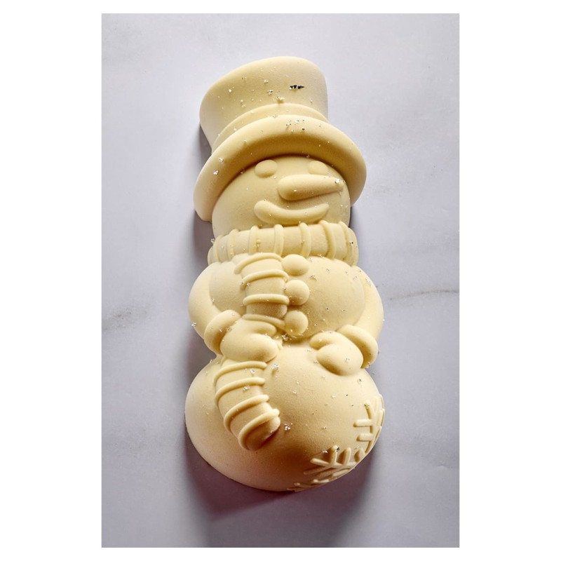 Moule à bûche Frosty Pavoni – Moule silicone professionnel bonhomme de neige pour entremets de Noël