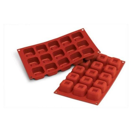 Moule silicone Savarins carrés x 15