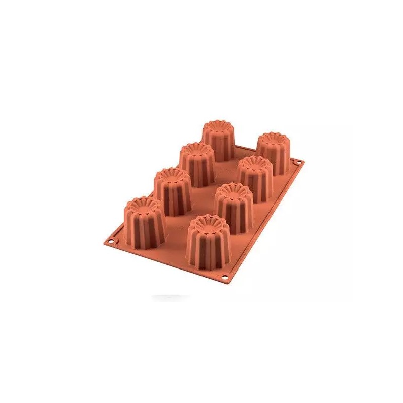 Moule silicone Cannelé x 8
