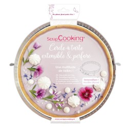 Cercle à tarte perforé extensible