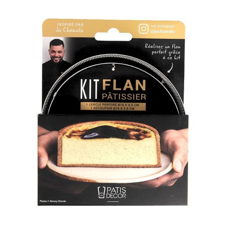 Kit pour flan pâtissier avec cercle perforé | Pâtiss & Vous