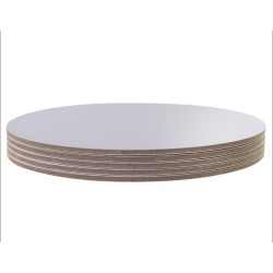 Board rond blanc x 5
