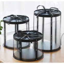 Boite vitrine transparente ronde