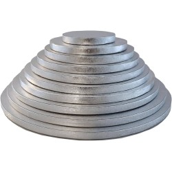 Cake Drum rond argent ou blanc