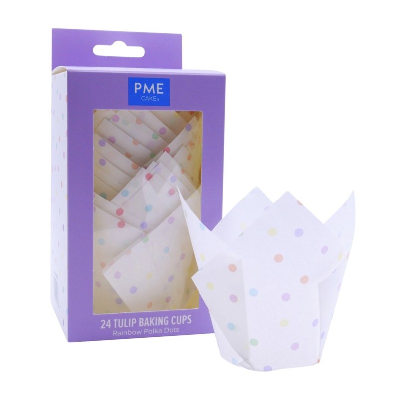 Caissettes Tulip Cupcakes  coloris en choix