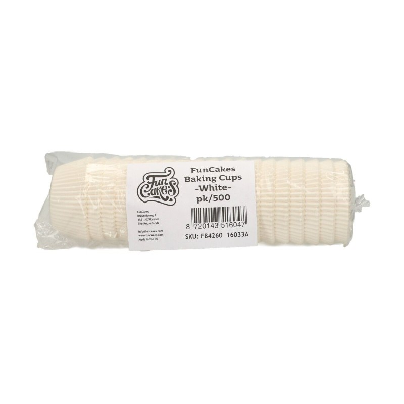 Caissettes Cupcakes  blanches x 500